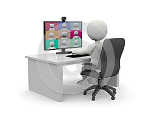 Online virtual meetings photo