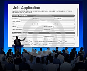 Online Web Job Application Form Concept