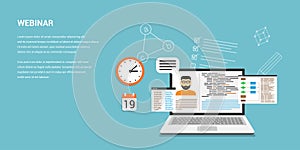 Online webinar concept banner