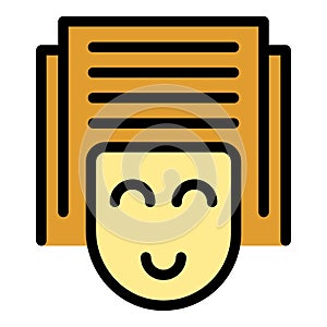 Online work icon vector flat