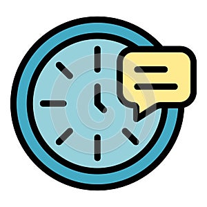 Online work time icon vector flat