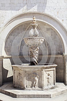 Onofrio Fountain in Dubrovnik, Croatia