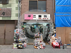 Old store front of a grocery shop, Onomichi, Hiroshima, Japan