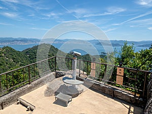 Onoseto strait seen from the top of Mount Misen, Japan