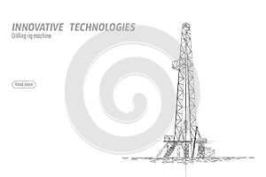 Onshore Oil Gas Drilling Rig. Raw material economy finance business concept. Petroleum industrial well machine ecology