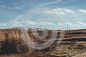 An onshore wind farm in the Scottish Highlands photo