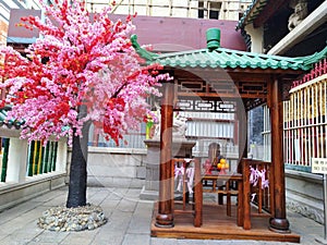 onside Decoration  in Man mo temple old Chinese temple in hongkong Hollywood road shueng wan