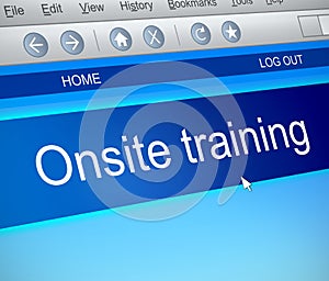 Onsite training concept. photo