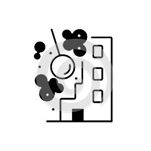 onstruction sites black linear icon photo