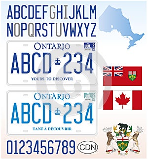 Ontario car license plate, Canada