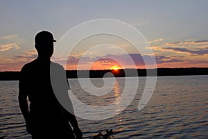 An Ontario Lake at Sunset