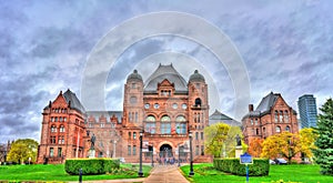 Ontario Legislative Building at Queen`s Park in Toronto, Canada