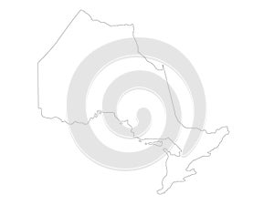 Ontario map - province located in east-central Canada