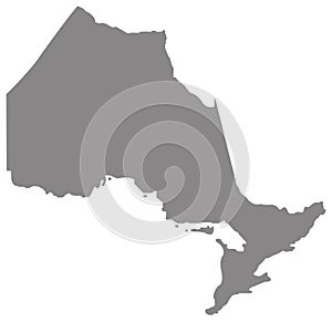 Ontario map - province located in east-central Canada