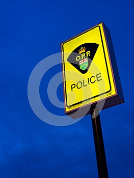 Ontario Provincial Police Sign