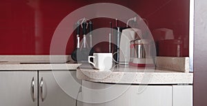 ÃÂ¡ontemporary kitchen table with a white coffee cup