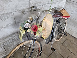 Onthel bike roadster bicycle vintage classic old pita pancal antique unique decoration decorative