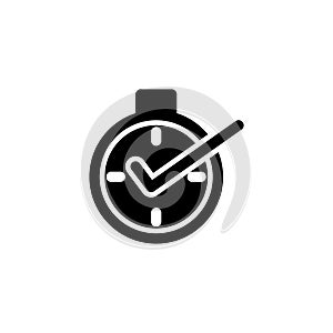 Ontime icon vector with glyph style icon set