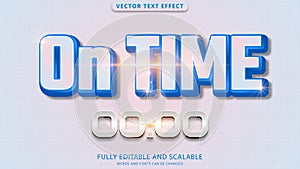 Ontime text effect editable eps file