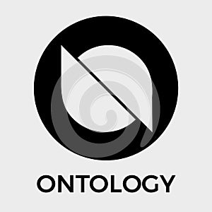 Ontology ONT cryptocurrency coin logo - blockchain vector