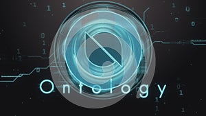 Ontology ONT cryptocurrency symbol photo