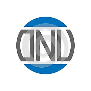 ONU letter logo design on white background. ONU creative initials circle logo concept. ONU letter design