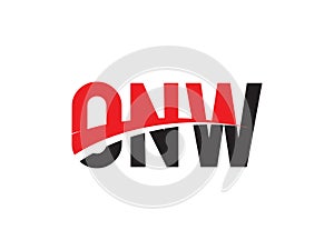 ONW Letter Initial Logo Design Vector Illustration