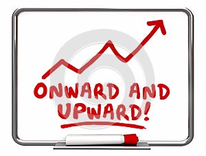 Onward and Upward Arrow Rising Words