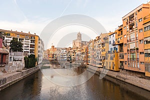 Panorama of Gerona, Costa Brava, Catalonia, Spain. photo