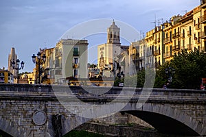 Onyar river at Girona photo