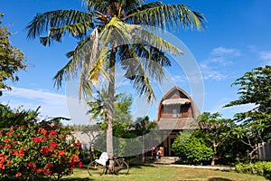 Wooden vacation house on Gili Trawangan, Indonesia