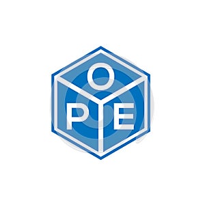 OOE letter logo design on black background. OOE creative initials letter logo concept. OOE letter design