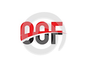 OOF Letter Initial Logo Design Vector Illustration