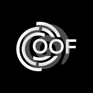 OOF letter logo design on black background. OOF creative initials letter logo concept. OOF letter design