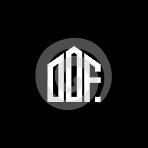 OOF letter logo design on BLACK background. OOF creative initials letter logo concept. OOF letter design