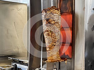 Ð¡ooking meat for shawarma