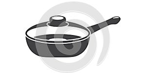 ÃÂ¡ooking pot icon in flat style. Saucepan vector illustration on isolated background. Pan sign business concept photo