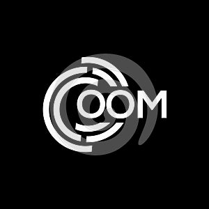 OOM letter logo design on black background. OOM creative initials letter logo concept. OOM letter design