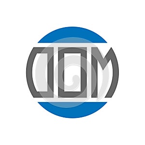 OOM letter logo design on white background. OOM creative initials circle logo concept. OOM letter design