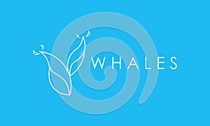 whales logo design, whales logo icon