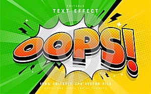 Oops comic text effect editable