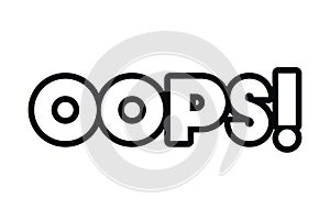 Oops comic words isolated icon