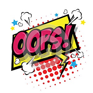 Oops! Commic Speech Bubbe. Vector Eps 10.