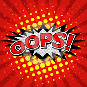 Oops! - Commic Speech Bubbel, Cartoon