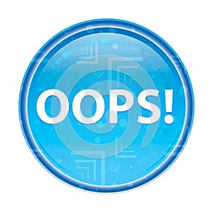 Oops! floral blue round button