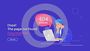 Oops! The page not found 404 error.