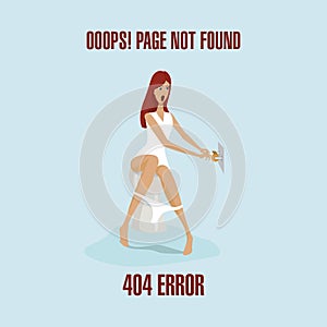 Oops! page not found 404 error web site warning