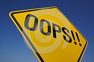 Oops! Road Sign