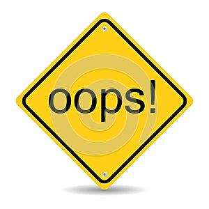 Oops Road Sign
