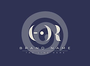OOR abstract letter logo design